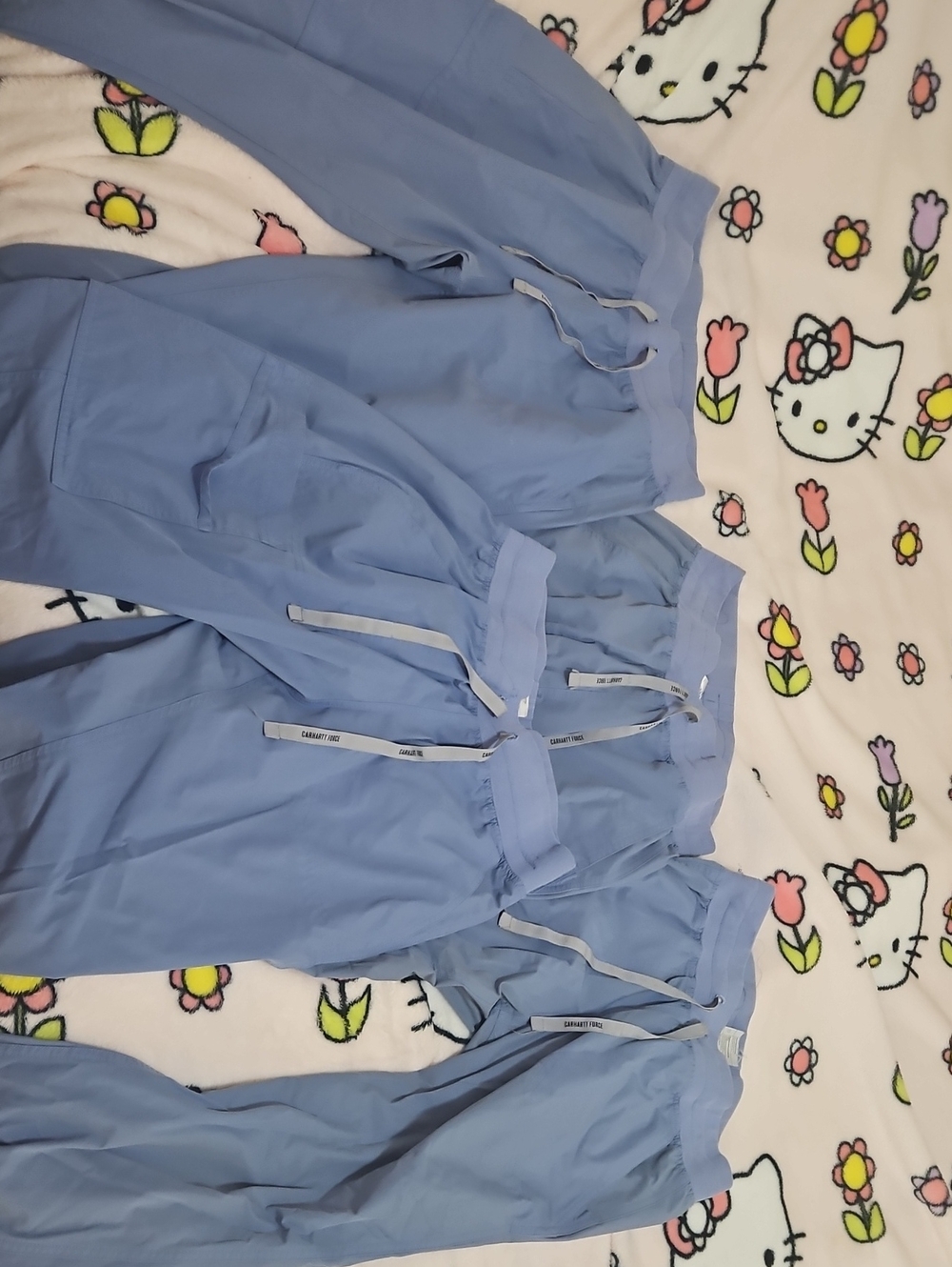 Light Blue Women's Drawstring Jogger Pants